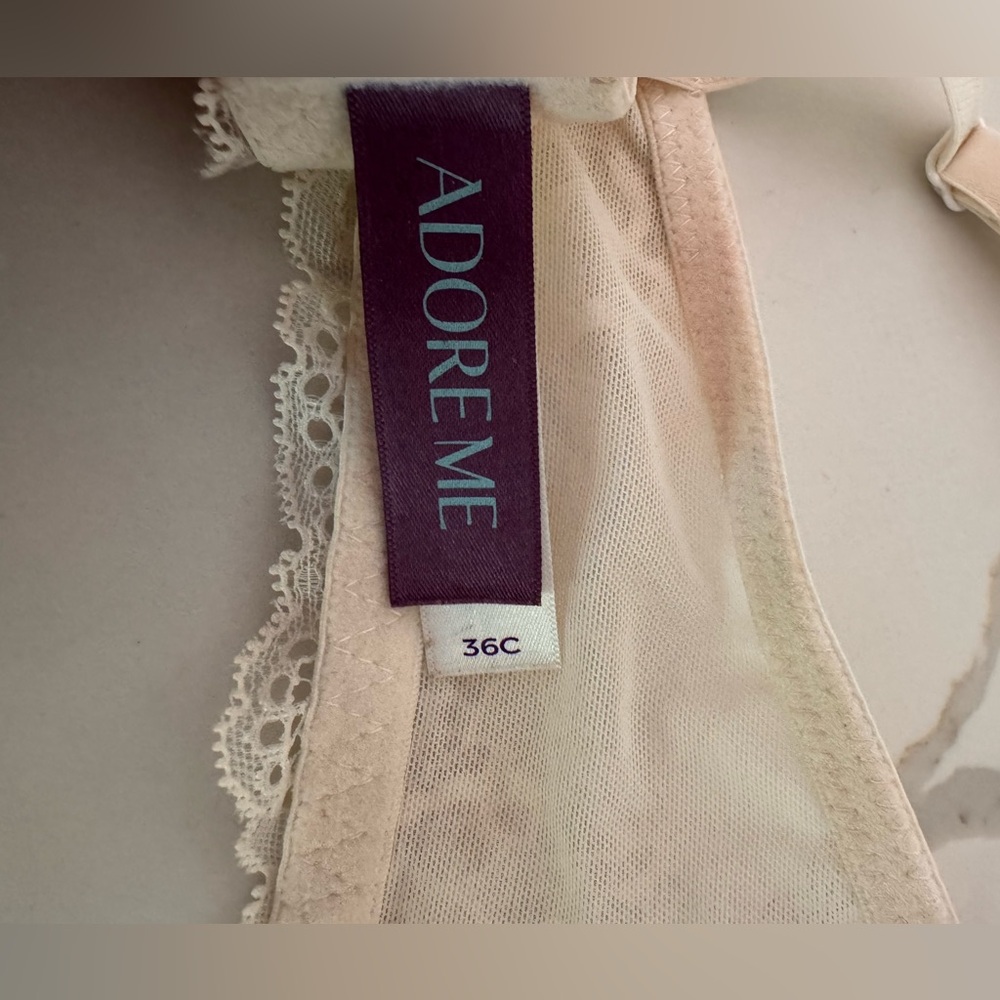 NWOT Pink and White Bra 36C 34C - Picture 4 of 4